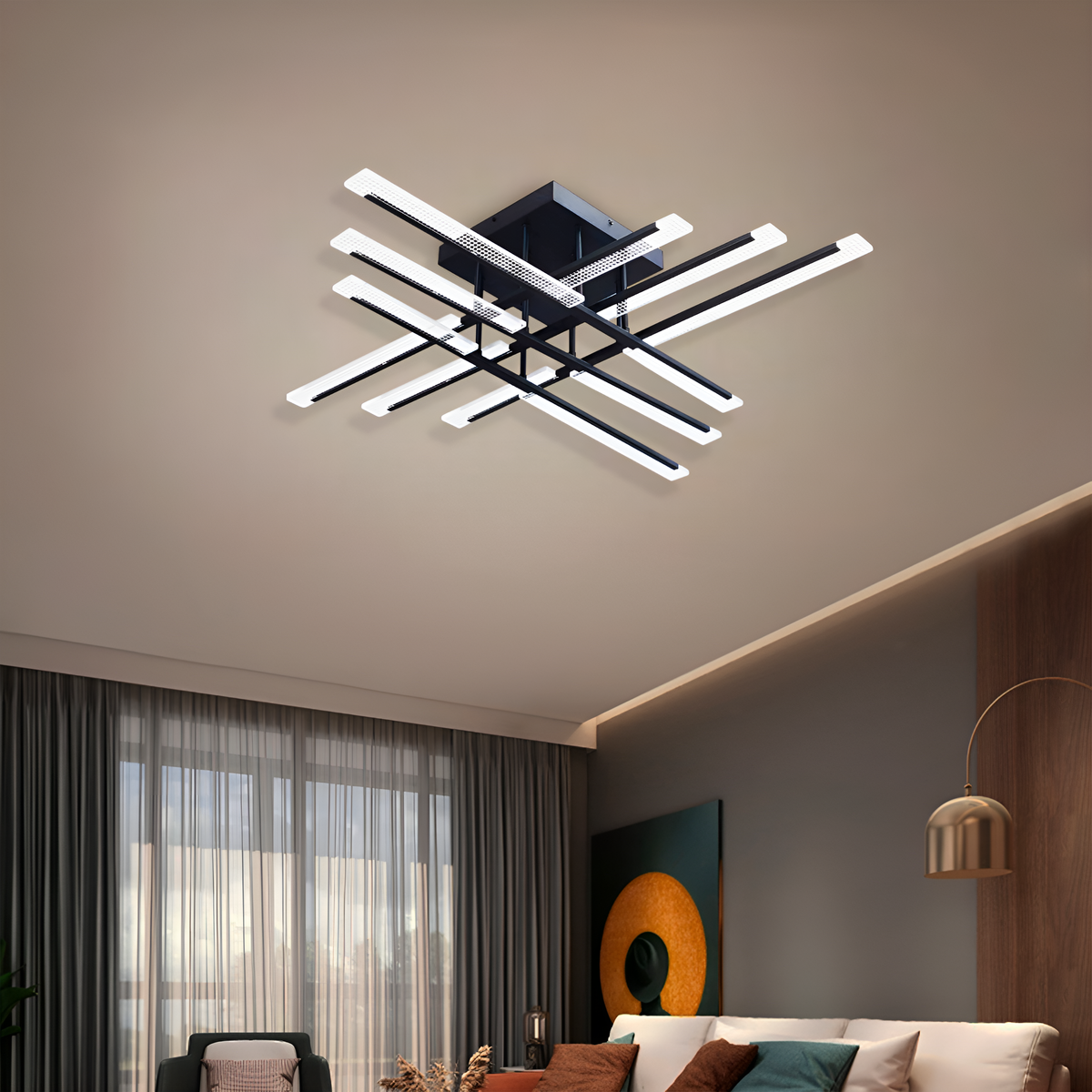 Люстра Geometry 12 L-95cm 40W Black 250535-100004987