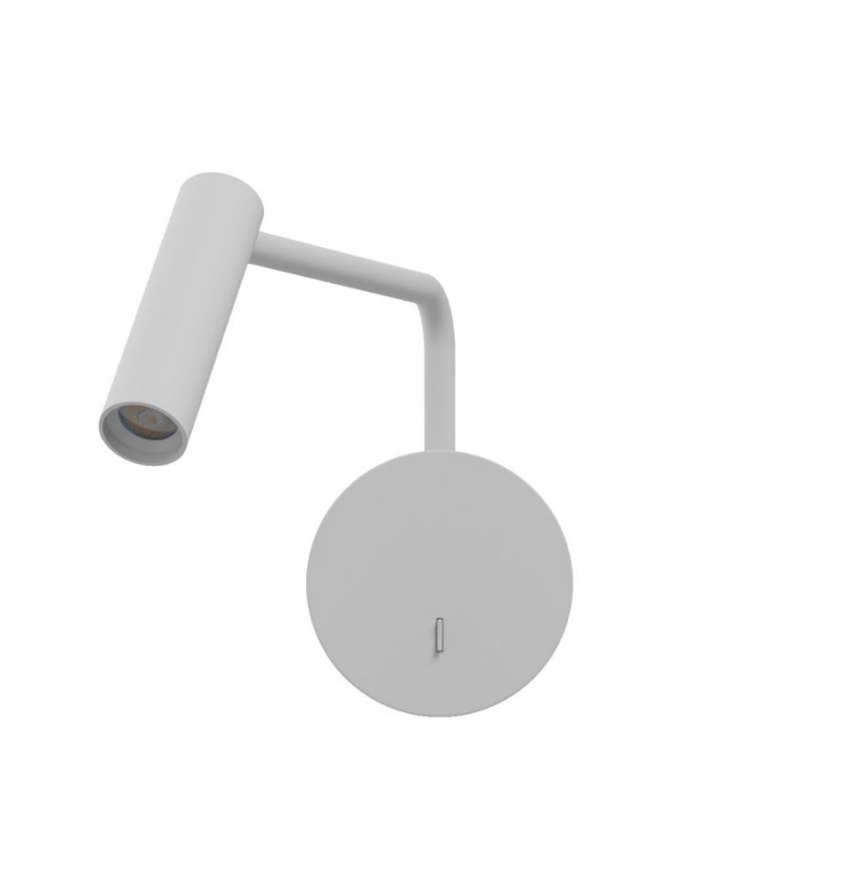 Настінний світильник білий з вимикачем L-24 cm Led 3W 3000K White Fiona 260528-100007986