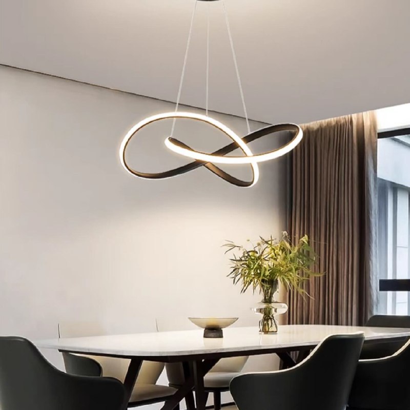 Підвісні світильники з пультом Pin knot L540 x L500 Led 40W 3000K 4000K 6000K Silver / Black 240419-100003233