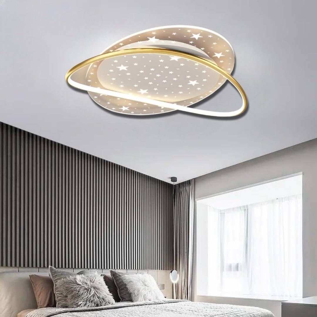 Стельовий світильник із зірками Sun system Stars D-55 см 60W 3000K-4500K-6000K IP20 Gold + White 240776-100003490