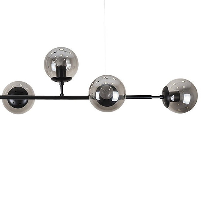 Підвісна люстра Modo black glass Grey L-115 см 6xE27 240931-100003671