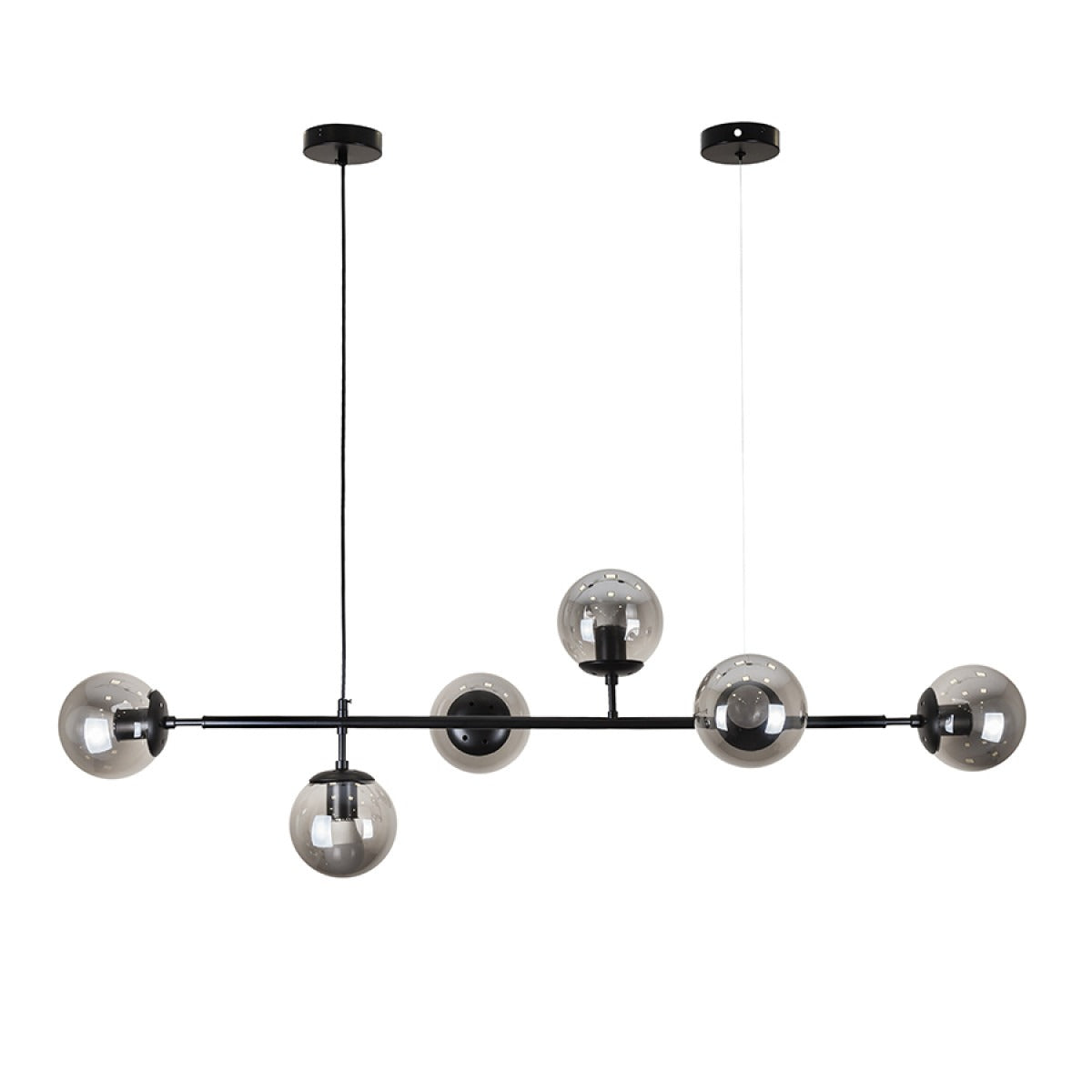 Підвісна люстра Modo black glass Grey L-115 см 6xE27 240931-100003671