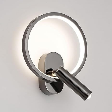 Світильник настінний Spot ring Led 9W 4000K Black / Chrome 240618-100003398