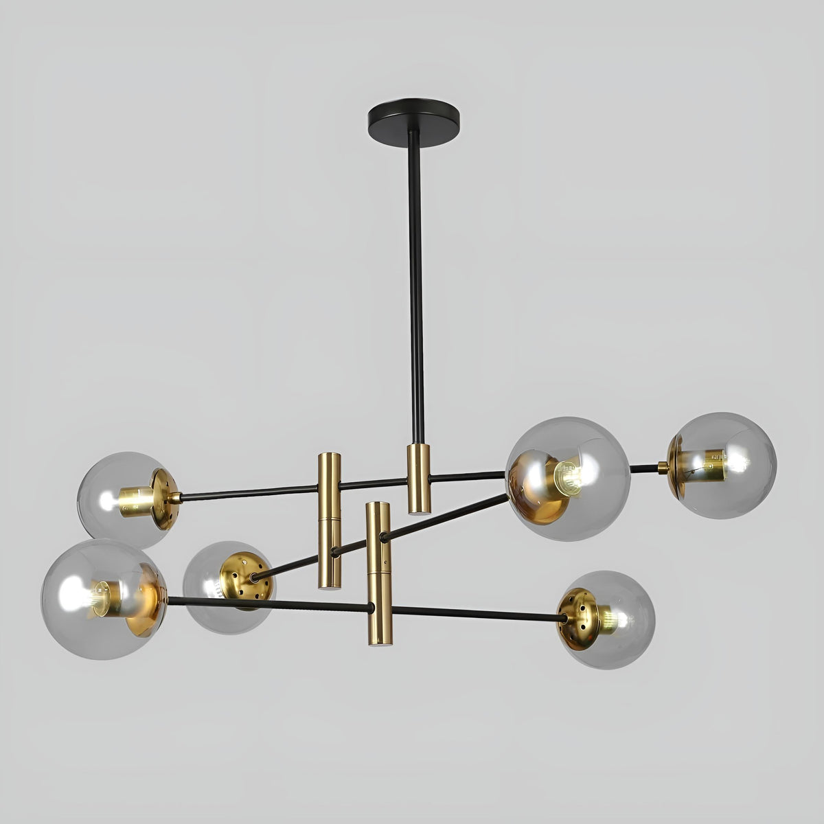 Люстра Lamia / Louis clear glass з регульованою висотою 6xE27 Gold 240931-100003652