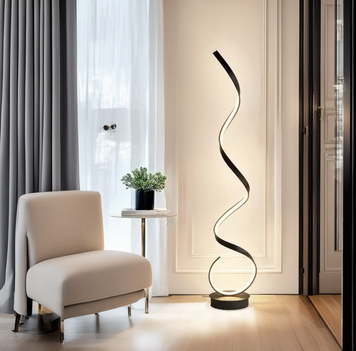 Торшер Spiral Led 48W Black 240776-100003472