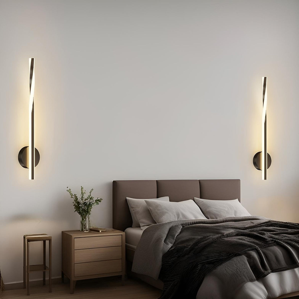 Бра Thin curls L-60 cm Led 16W / L-80 cm Led 20W / L100 cm Led 24W 4000K Black 241018-100003834
