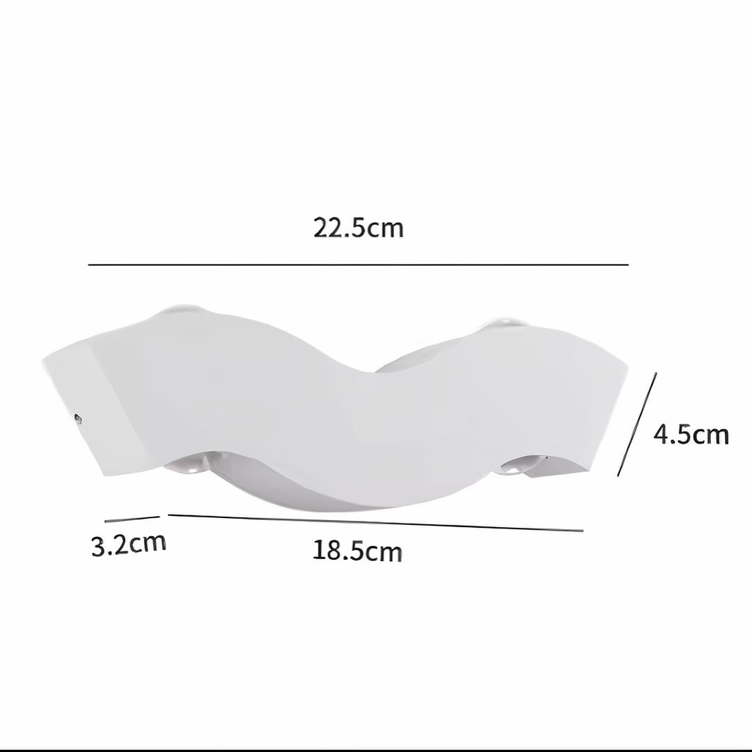 Настінні світильники Wavy wall Led 5W 4000K IP65 White / Black 250376-100004222