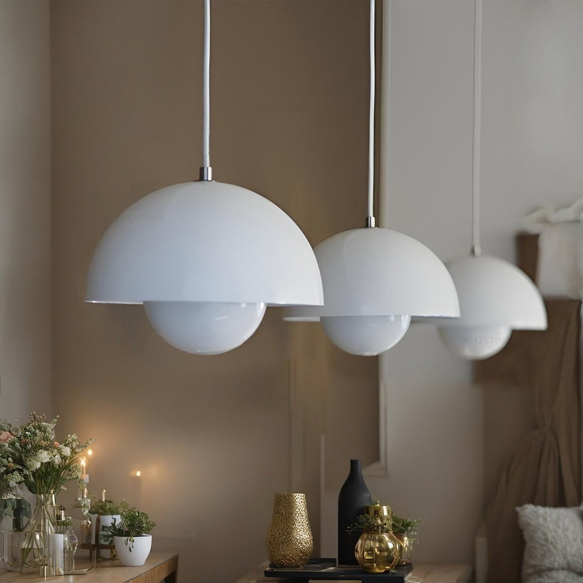 Світильник підвісний білий D-23 cm H-16 cm E27 White Poncho lamp 240822-100003592