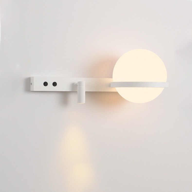 Настінний світильник з вимикачем на корпусі H-40 cm D-12 cm Led 7W White Merry bollo 240922-100003688