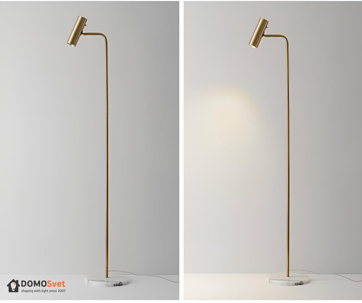 Торшер з поворотним джерелом світла