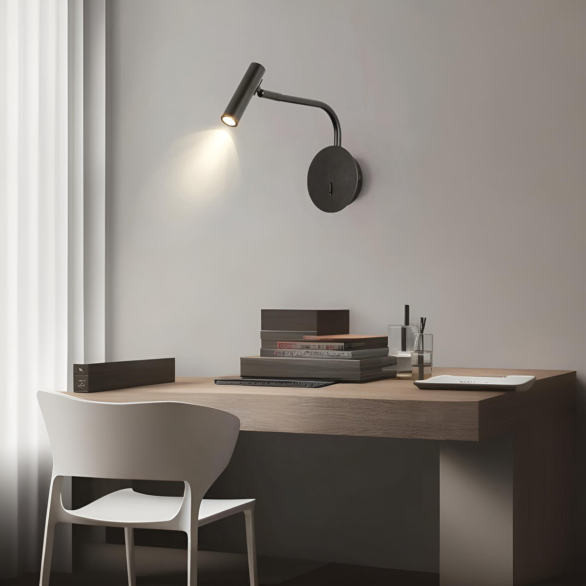 Світильник настінний з вимикачем на корпусі work space H-25 cm 4000K Black 240936-100003667