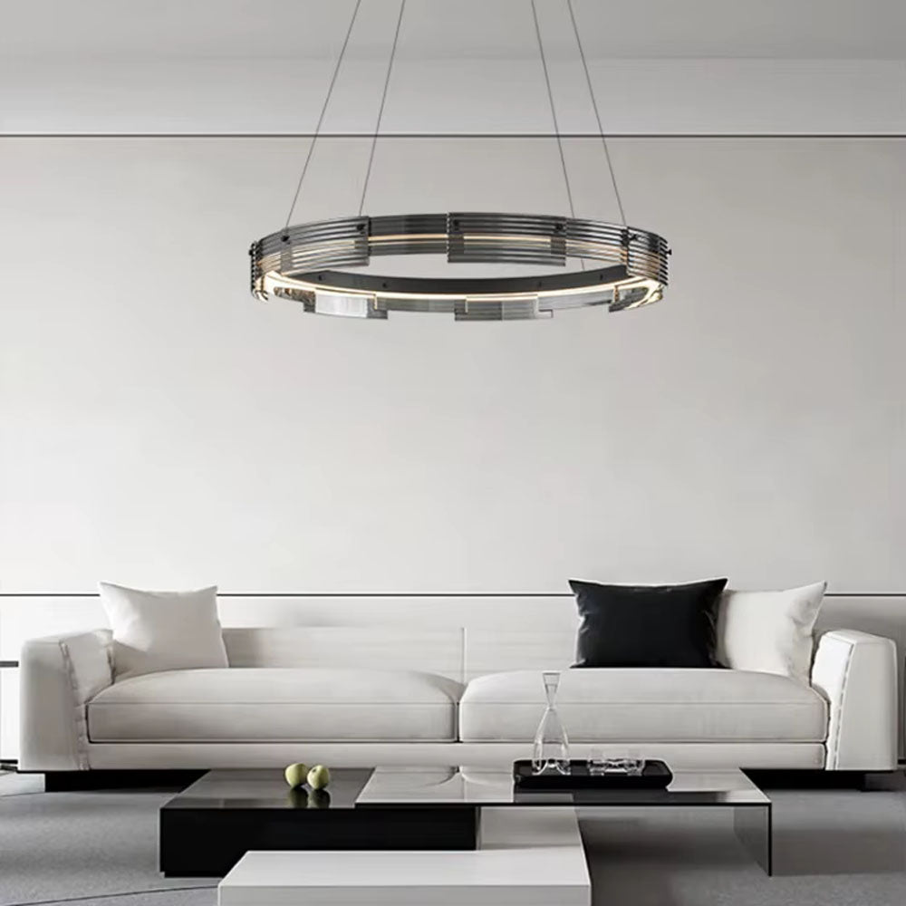 Підвісні люстри Restraint D-60 Led 28W / D-80 Led 37W 3000K 4000K 6000K Black 250318-100004220