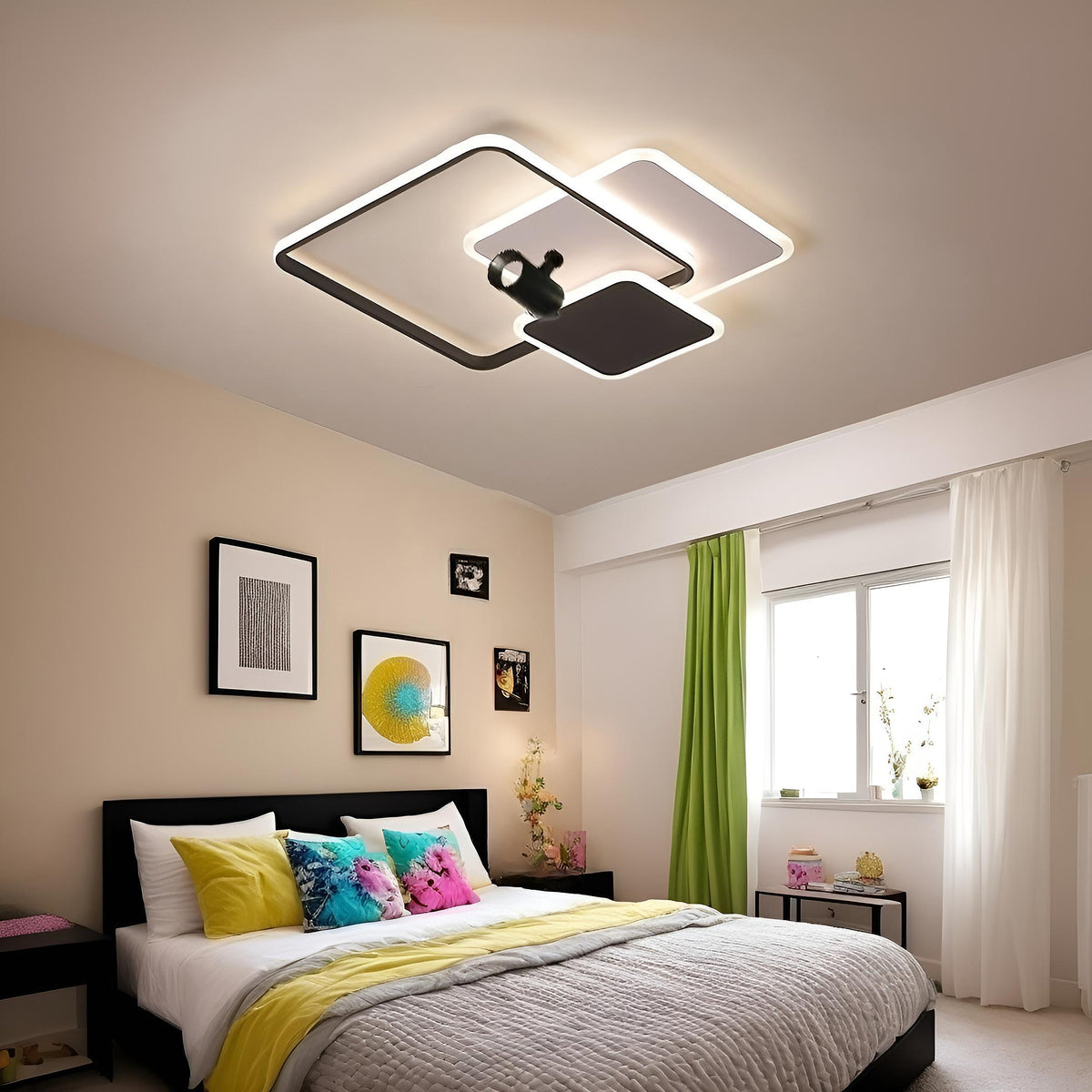 Світильник світлодіодний стельовий з пультом Ceiling with spot Led 95W Black and White 240875-100003618