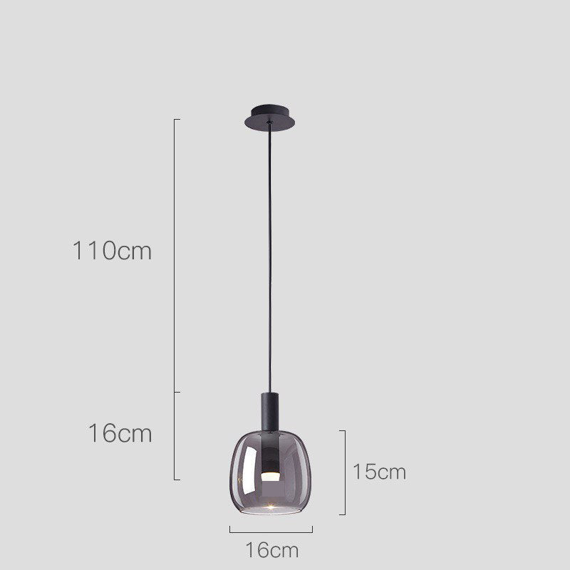 Світильник підвісний Black grey D-16 cm 240922-100003638