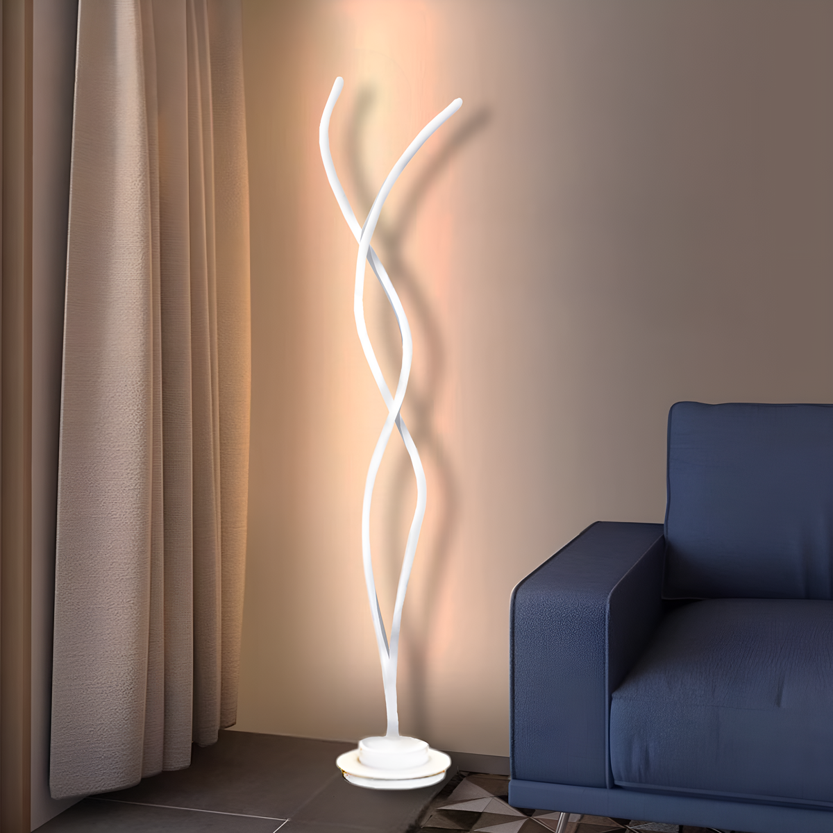 Напольний торшер Spiral White 76W H-145cm 250476-100004514