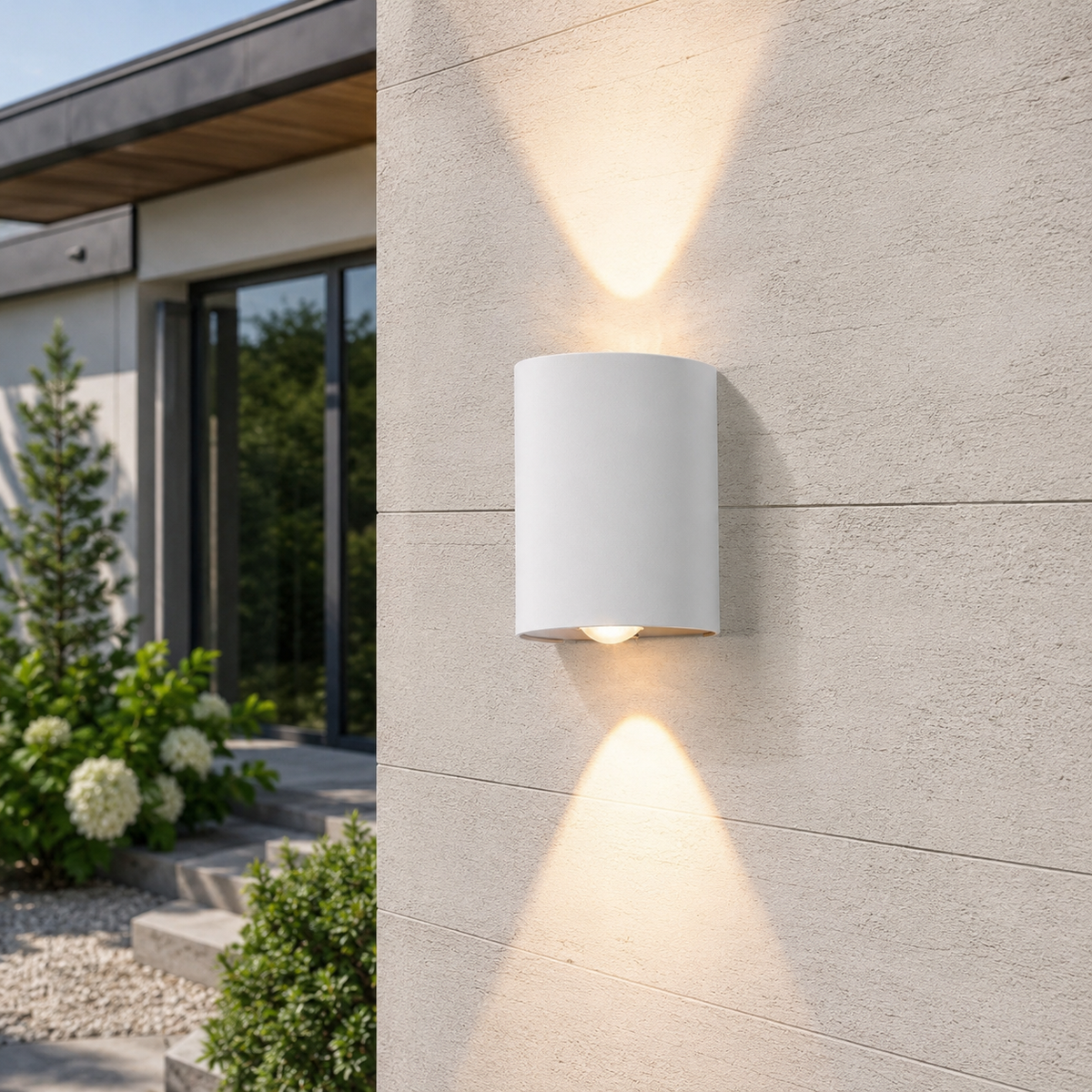 Настінний білий вуличний світильник Led 2W IP54 3000K White Kira 260619-100008188