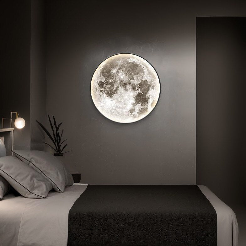 Настінні світильники Moon ceiling lamp D260 Led 24W / D400 Led 48W / D500 Led 72W 3000K 4000K 6000K Black 250376-100004255
