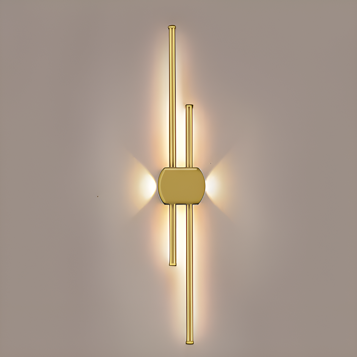 Настінні світильники 2 lines 3000K-6000K H-60 см Led 20W / H-90 см Led 30W / H-120 см Led 40W Gold 250419-100004346