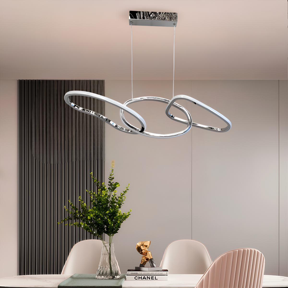 Люстра підвісна Circle Chrome х3 L-80cm 52W 4500K 250535-100005002
