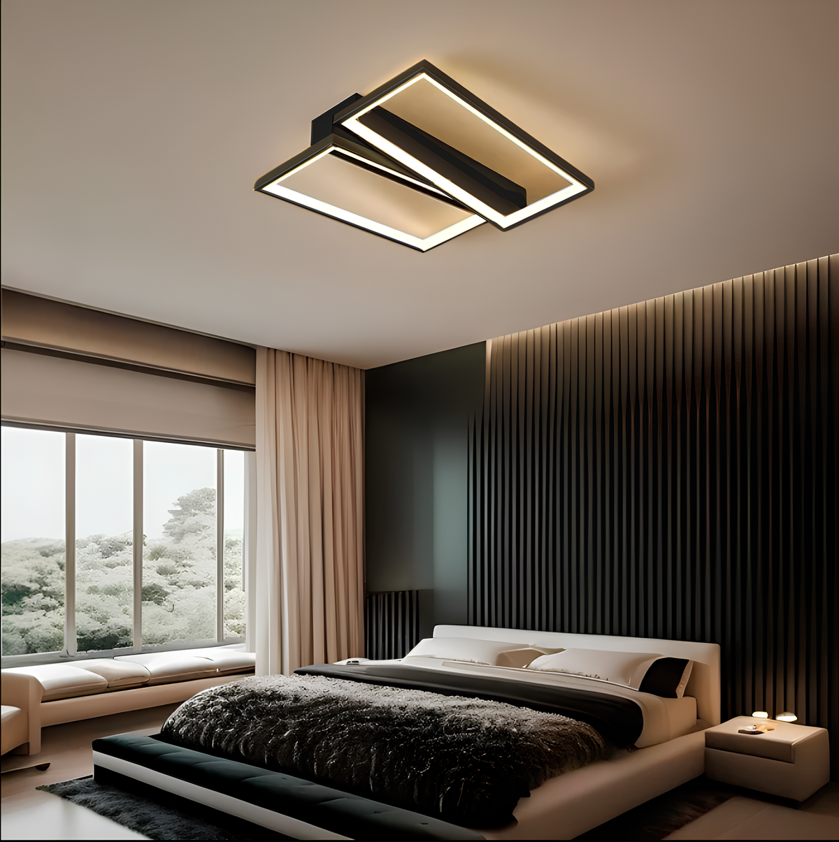 Стельовий світильник Domino Black + Gold L-45 cm Led 44W 3000K-6000K 250476-100004332