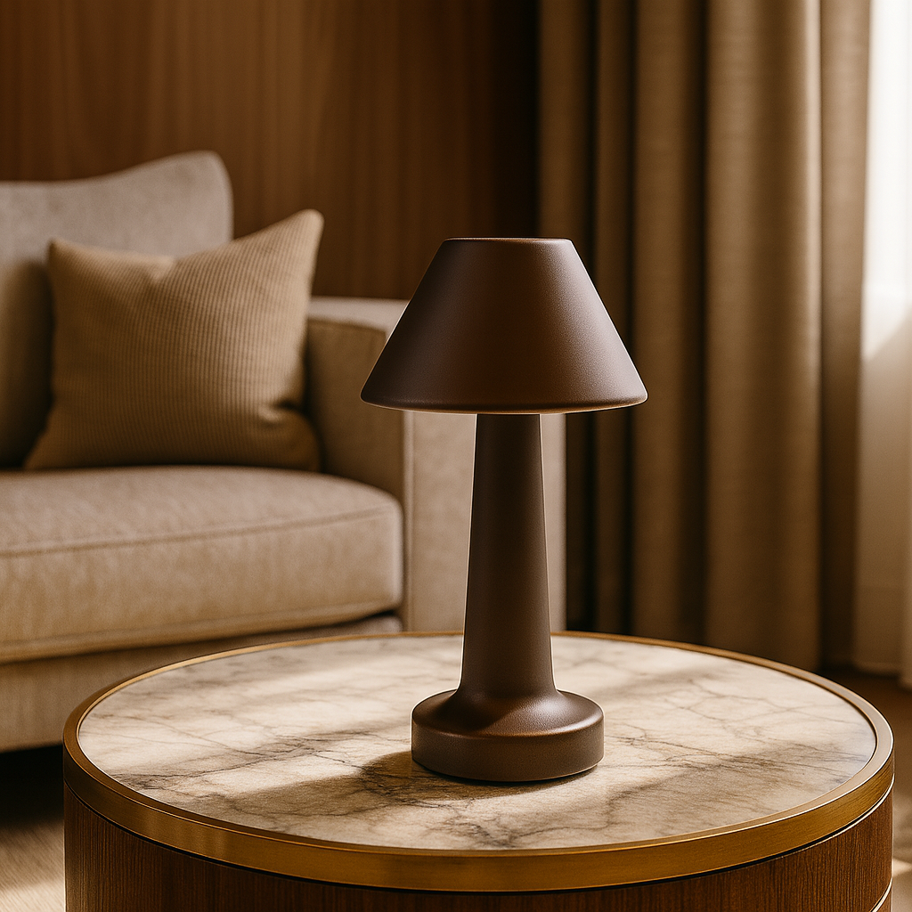 Лампа настільна автономна Cone led lamp Brown matte 240566-100003348