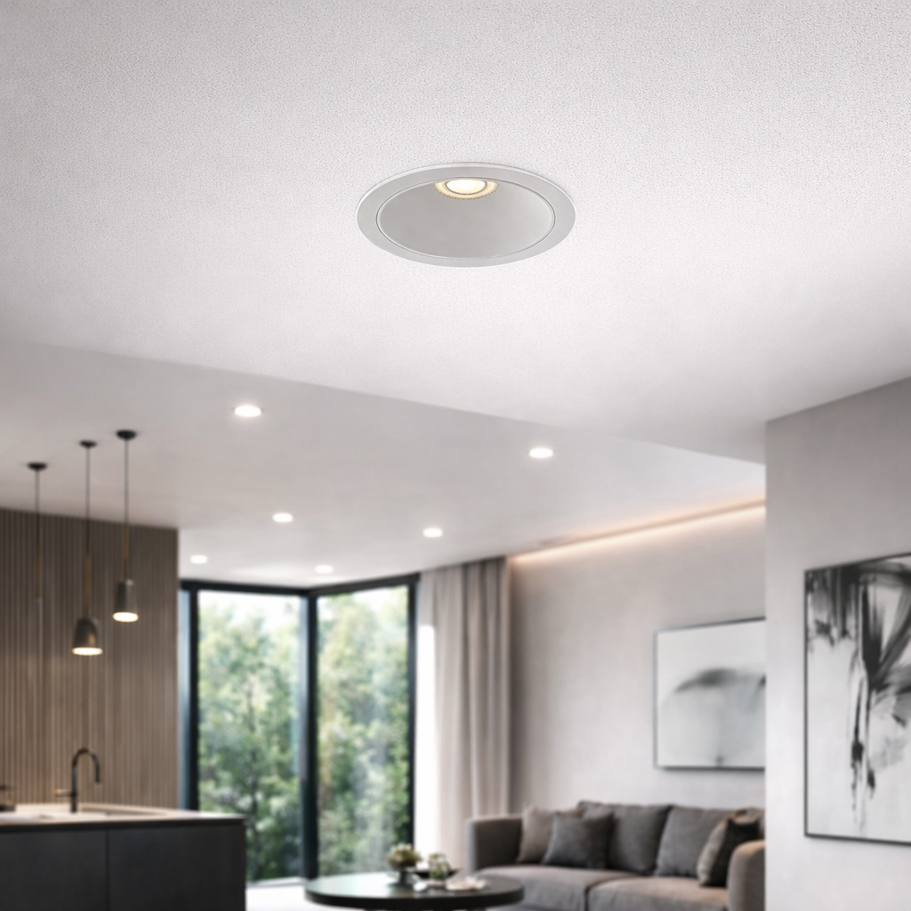 Білий врізний точковий світильник D-6,2 cm White Round Led 7W 260328-100007664