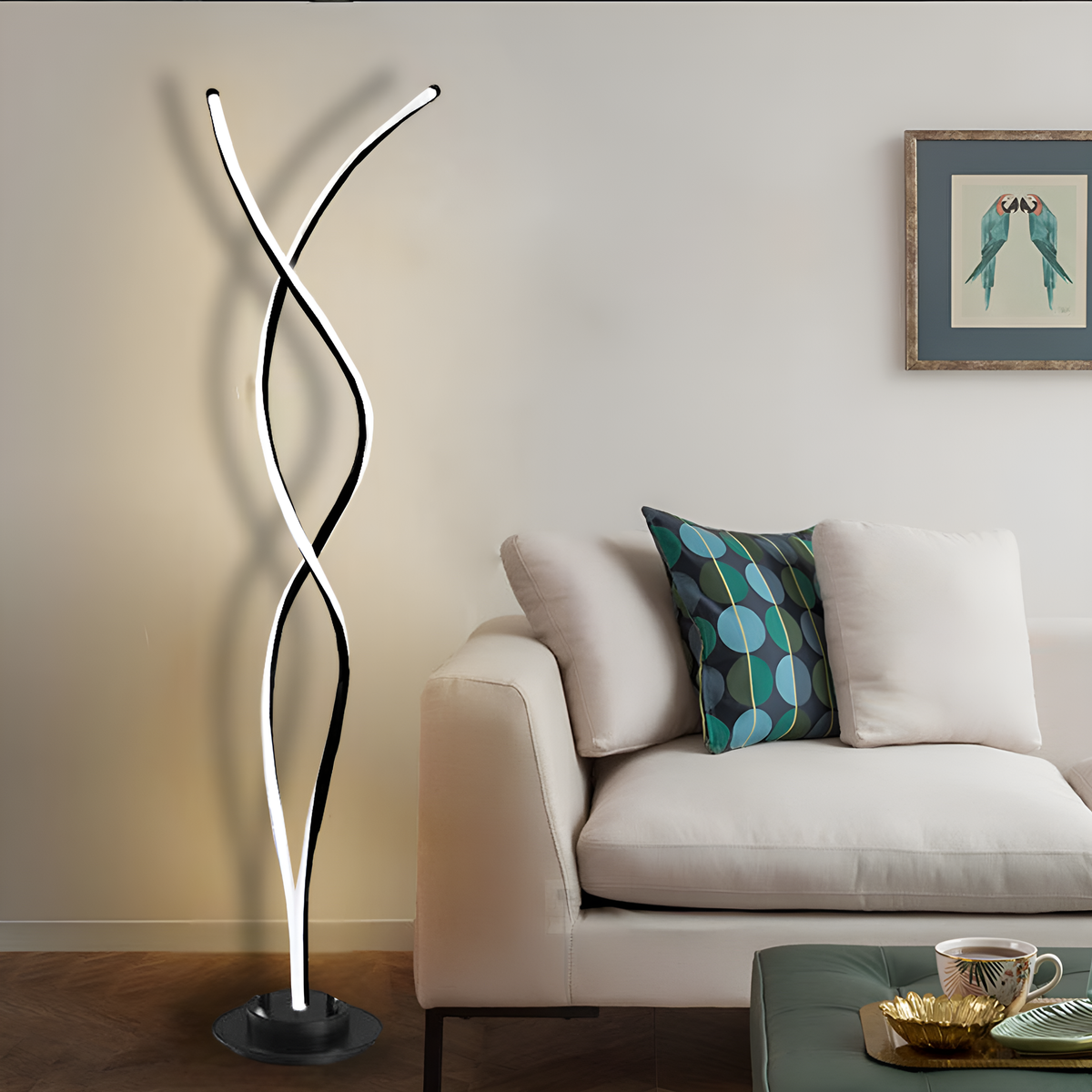 Напольний торшер Spiral Black 76W H-145cm 250476-100004513