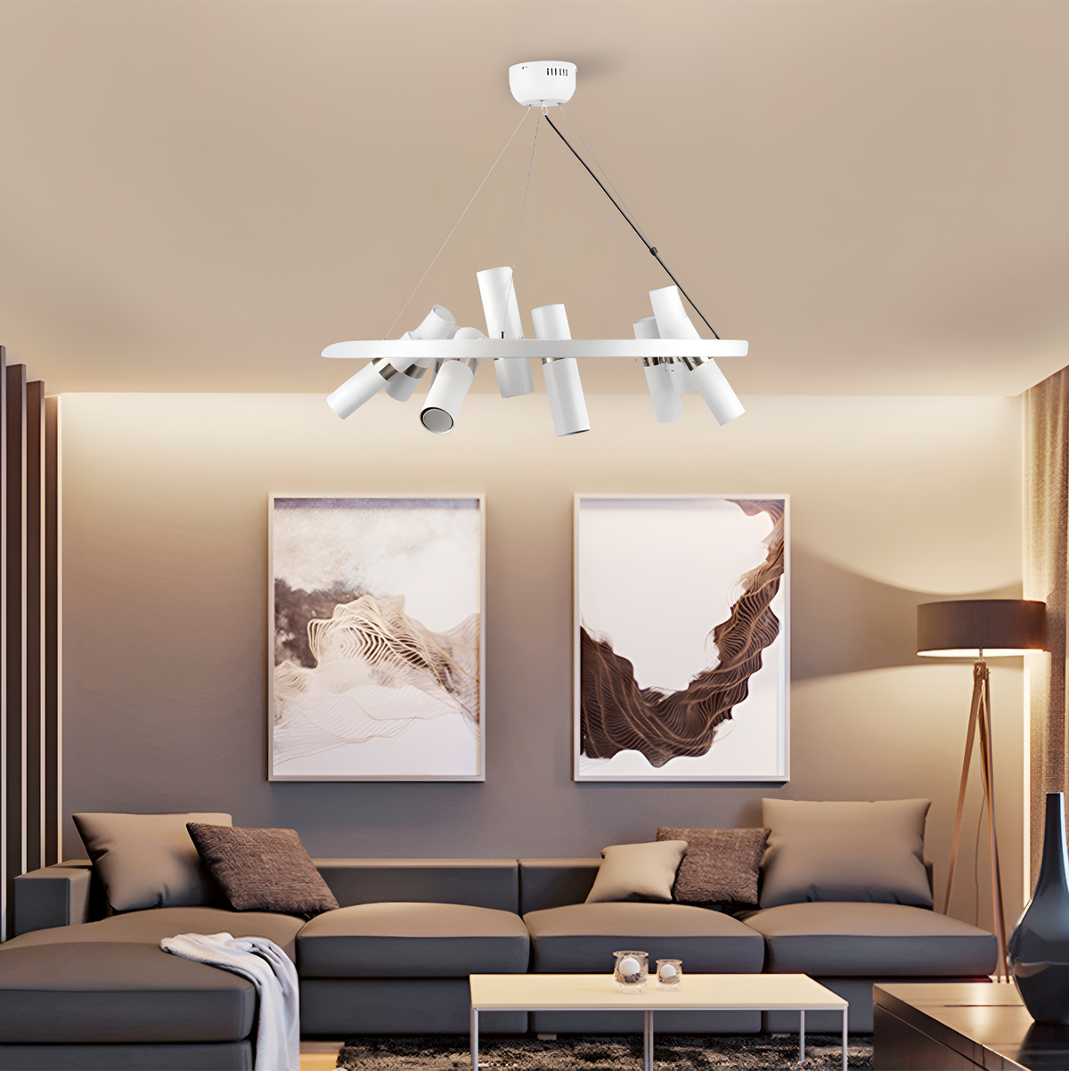Люстра Споти Spoon 18 GU10 White + Chrome 250419-100004456