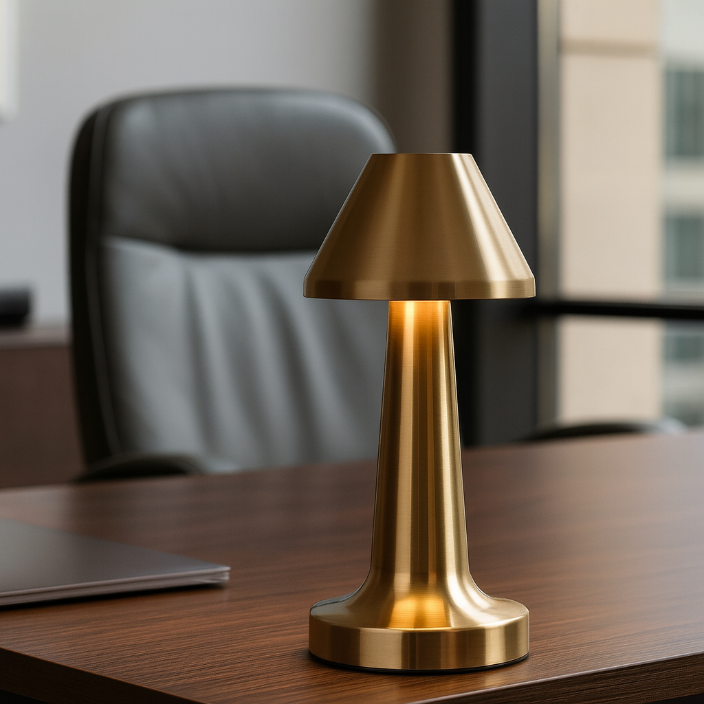 Лампа настільна автономна Cone led lamp Gold 240566-100003344