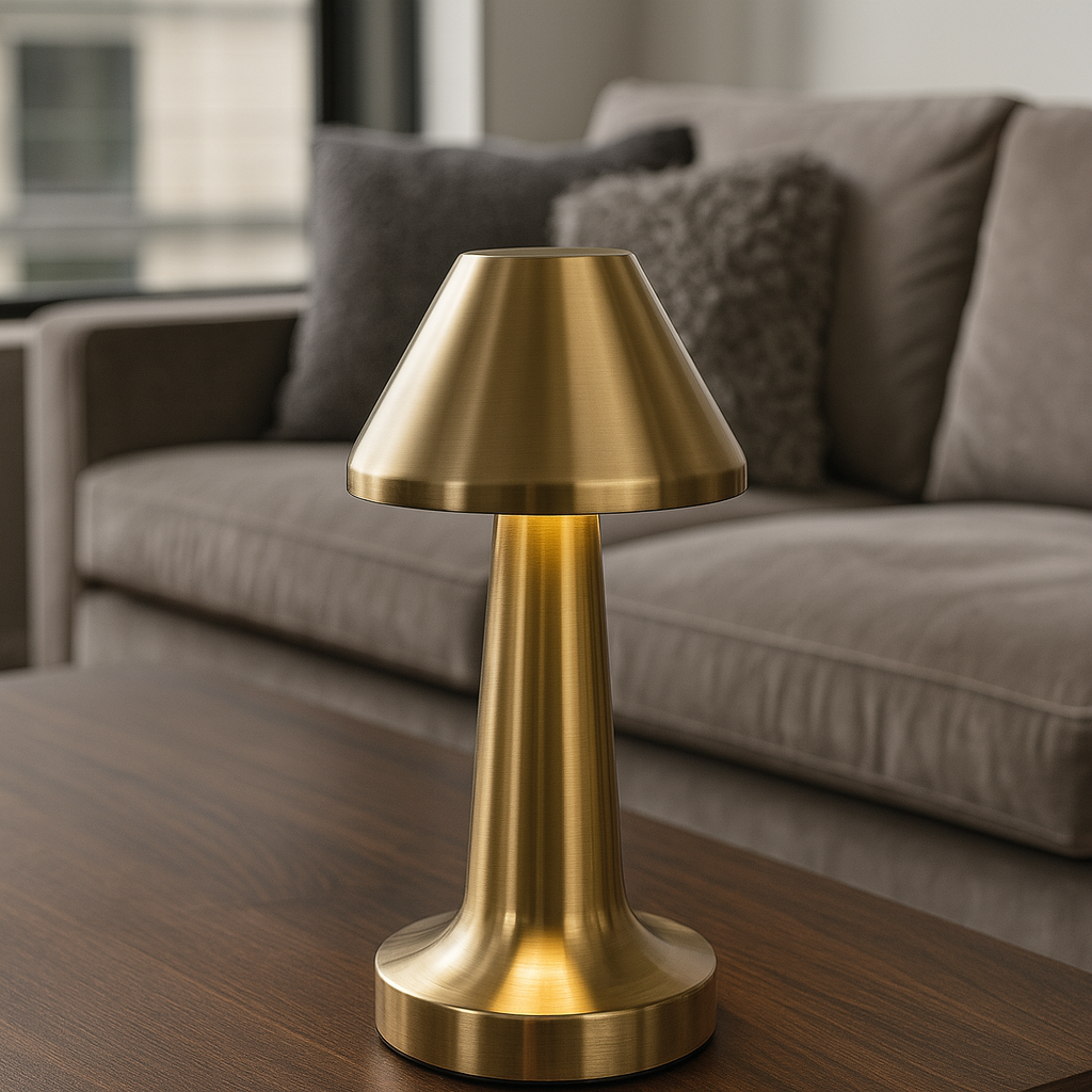 Лампа настільна автономна Cone led lamp Gold 240566-100003344