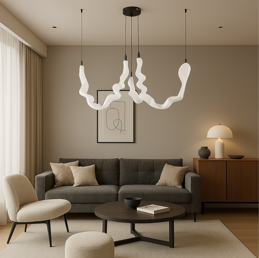 Підвісна люстра Silk 33W 4000K Black + White 250431-100004321