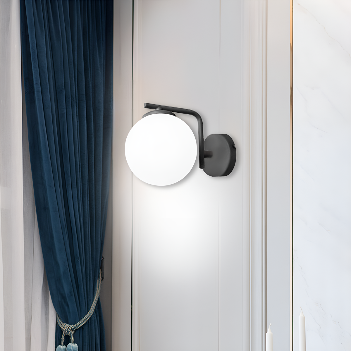 Бра Faro Bollo H-16cm D-13,5cm E14 Black 250563-100004832