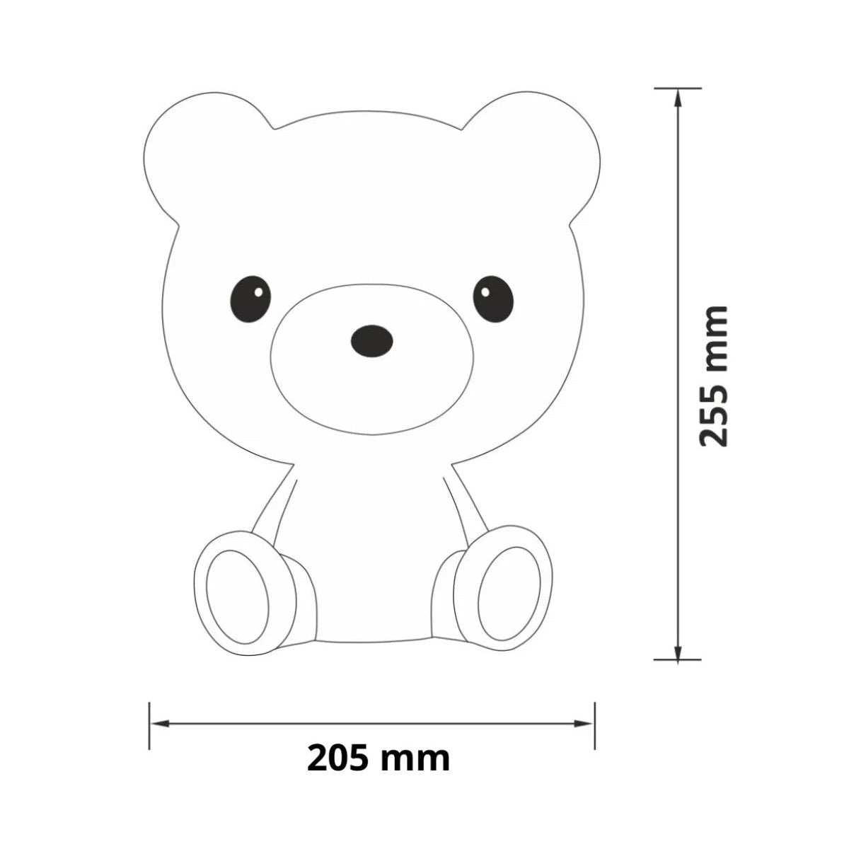 Акумуляторна лампа ведмедик H-25.5 cm Led 2.5W White Bear 251240-100006824