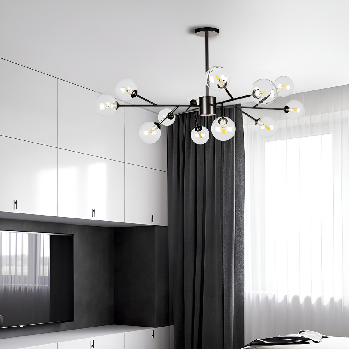 Люстра Berries G9х12 D-105cm Black + Clear 250431-100004559