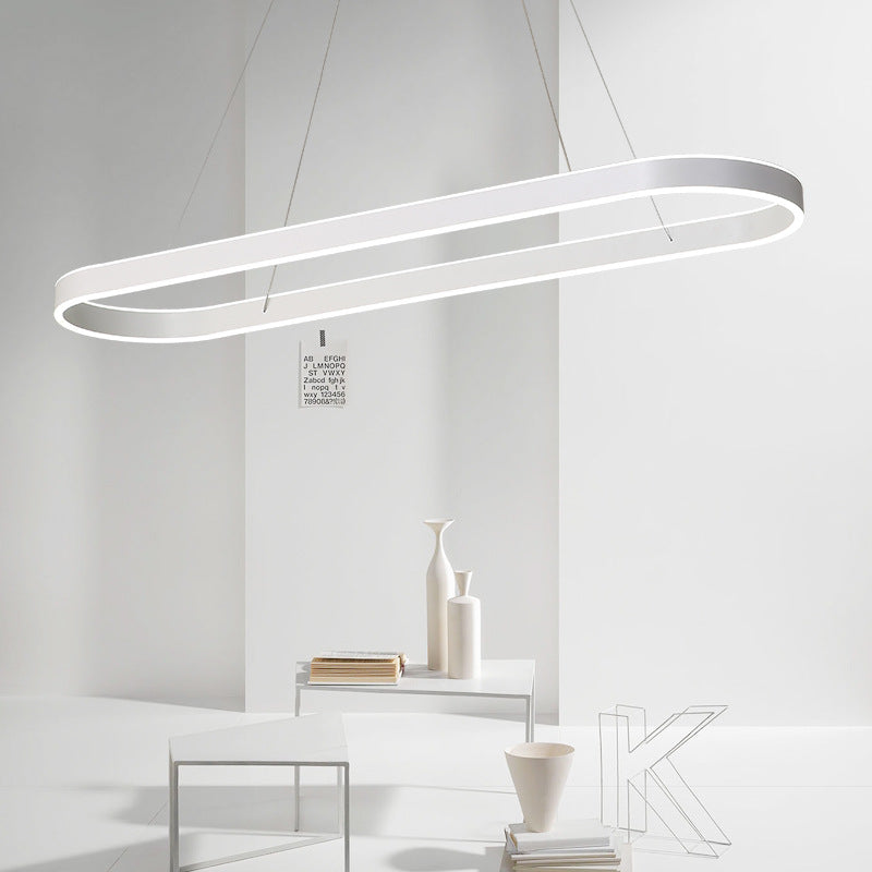Підвісний світильник L-100 cm Led 44W White Oval 251121-100006672