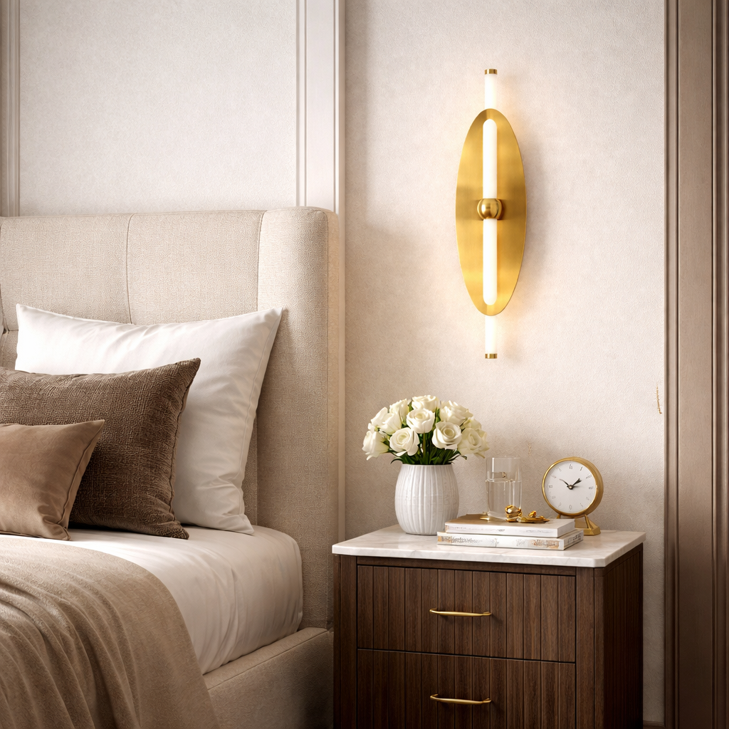 Світильник золотий настінний H-44 cm Led 10W Gold Oval Candlestick 260319-100007718