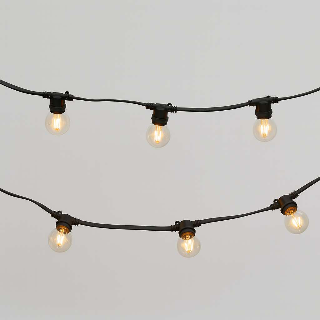 Гірлянда вулична чорна під лампи L-25м E27х50 IP65 Black Fairy Garland 251064-100006424