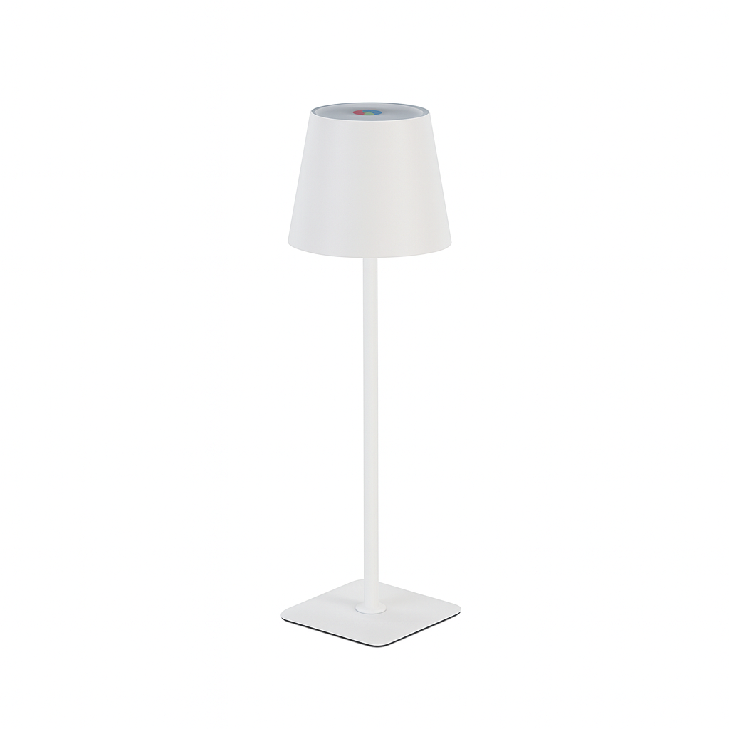 Настільна лампа біла акумуляторна RGB H-38 cm Led T Lamp White 251031-100006276