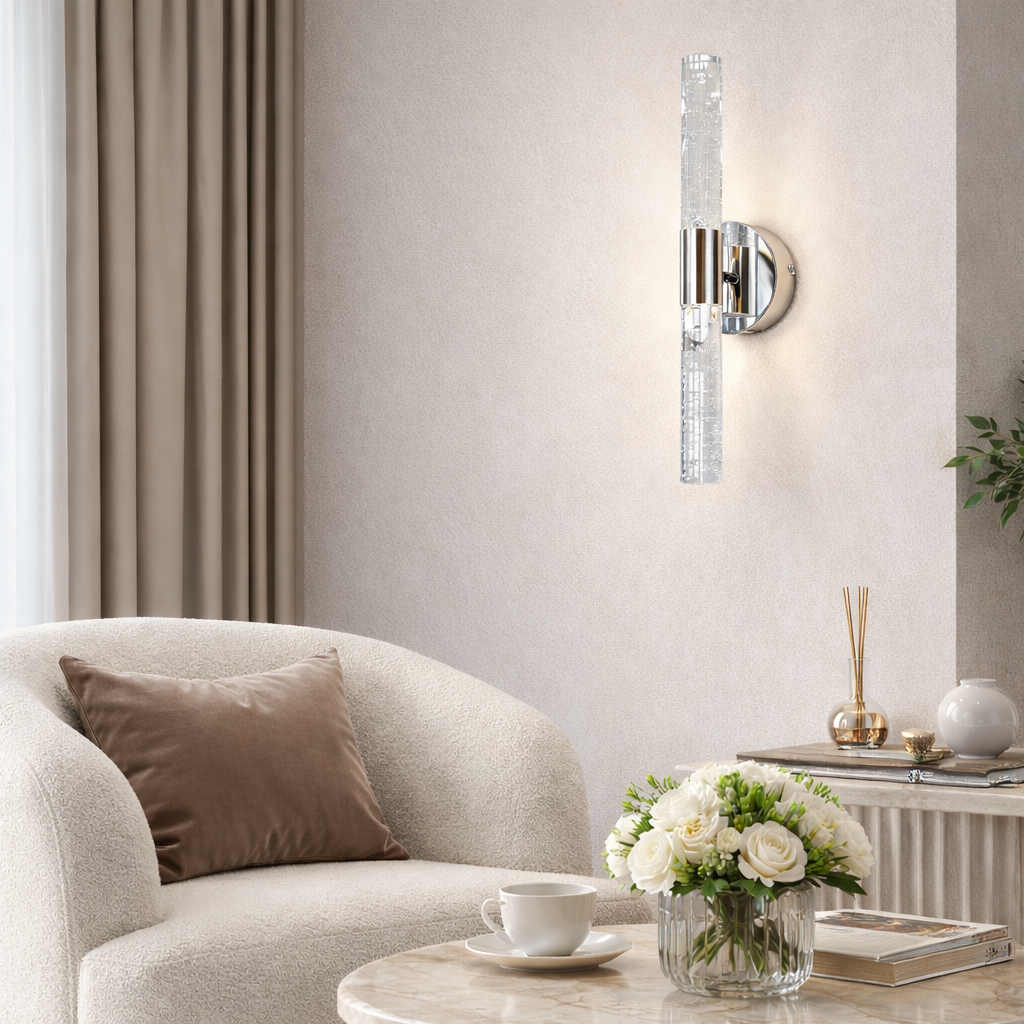 Настінне бра срібне H-34 cm Led 6W 4000K F Chrome Bubble Tube 260435-100007810
