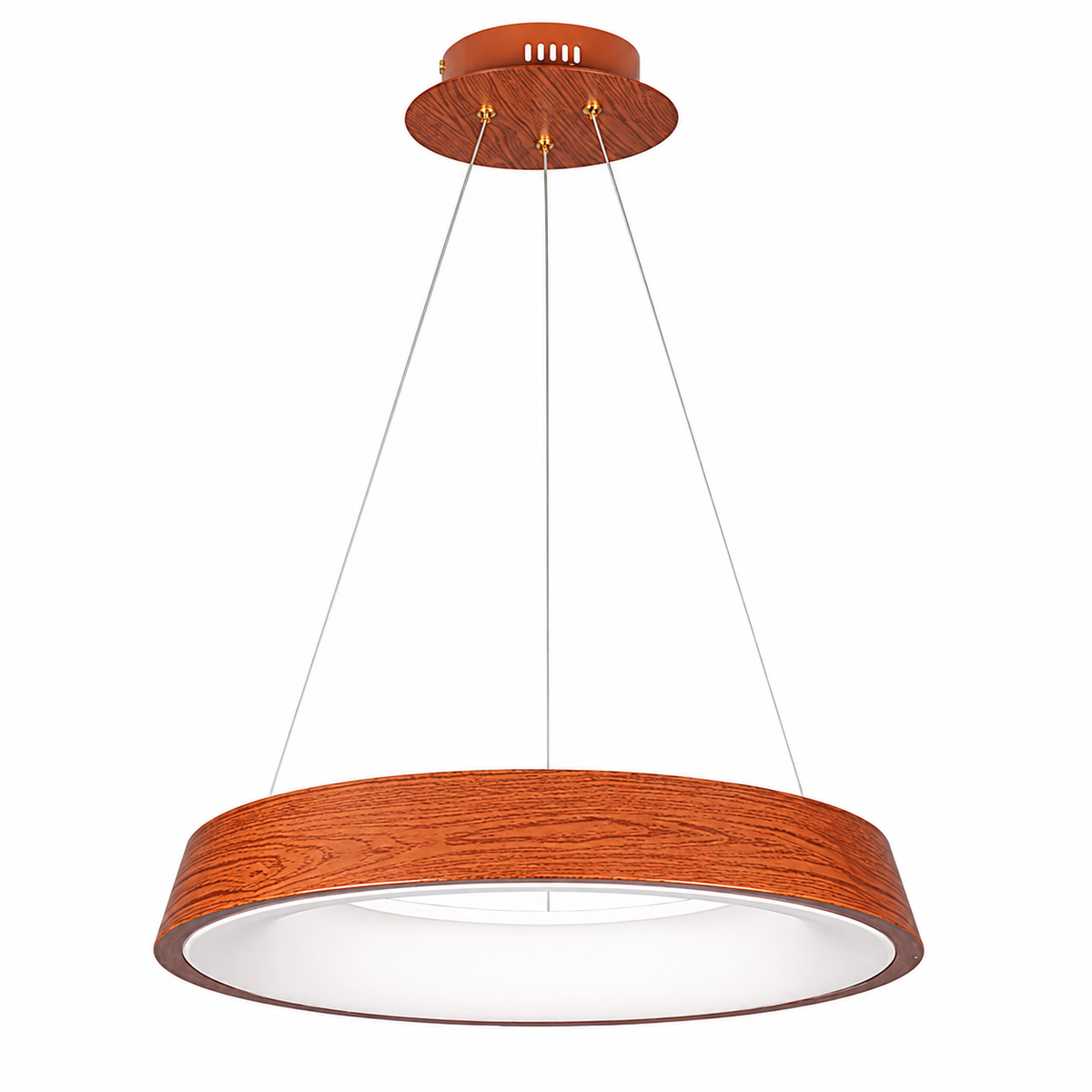 Підвісний світильник коричневий з пультом D - 50 cm Led 74W Brown Wooden Forest 260531-100007949