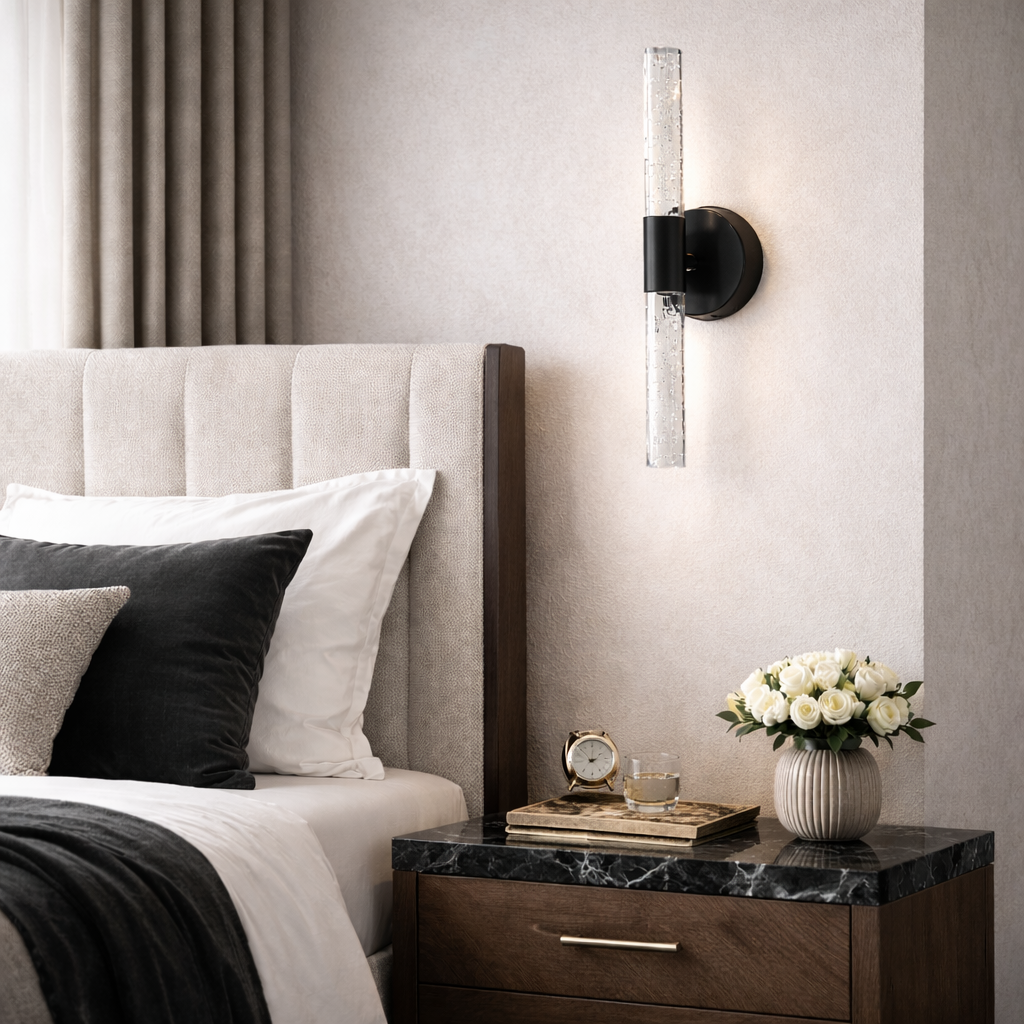 Настінне бра чорне H-34 cm Led 6W 4000K Black Bubble Tube 250935-100002041