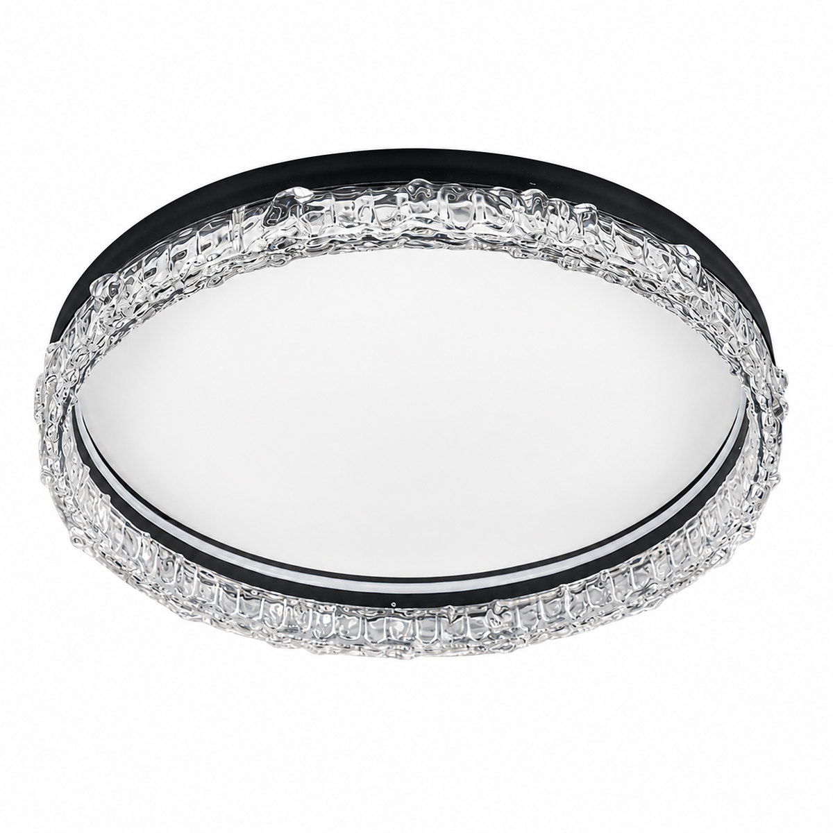 Стельова люстра чорна з акриловим плафоном D - 48,5 cm H - 9 cm Led 60W Black Crystal Circle 260531-100007968