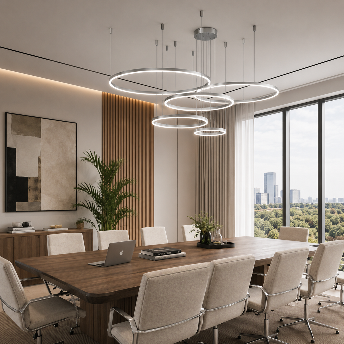 Підвісні люстри з пультом Kukho Circle 30+40+50+60+80 cm Gold / Black / Silver / White 3000K-6000K 240219-100003028