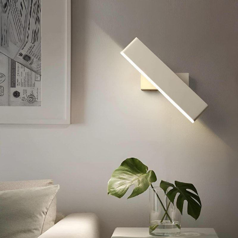 Бра настінний чорний / білий L-31 cm з вимикачем на корпусі поворотний Shatler lamp 4000K Black / White 240158-100002975
