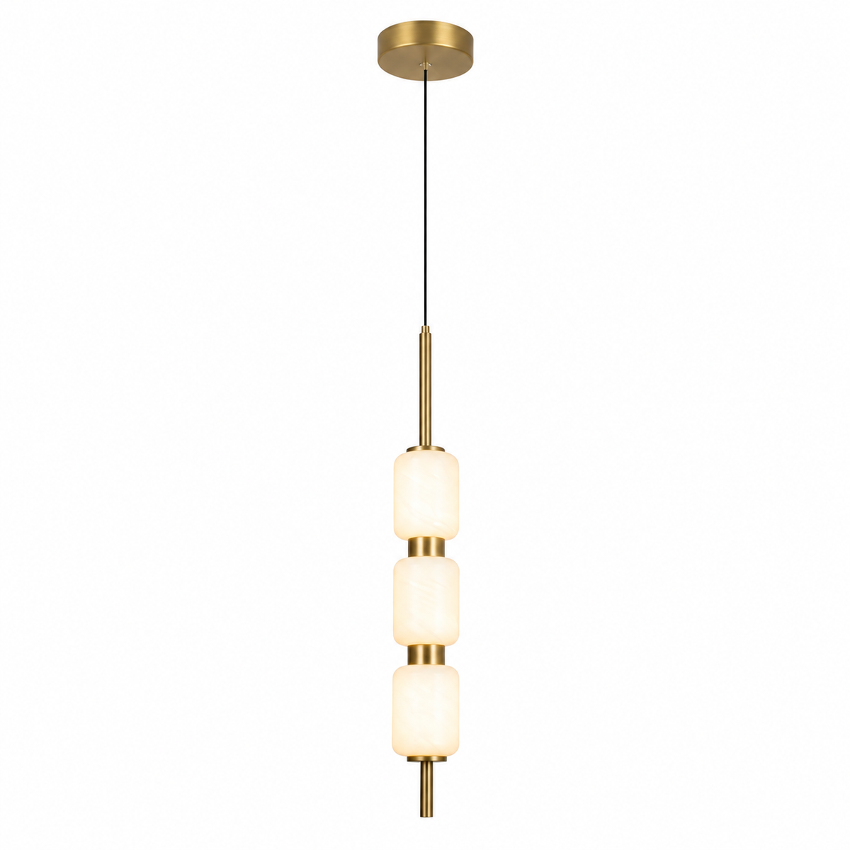 Світильник підвісний золотий D-10 cm H-58 cm Led 16W Gold Zeffir 260936-100008815