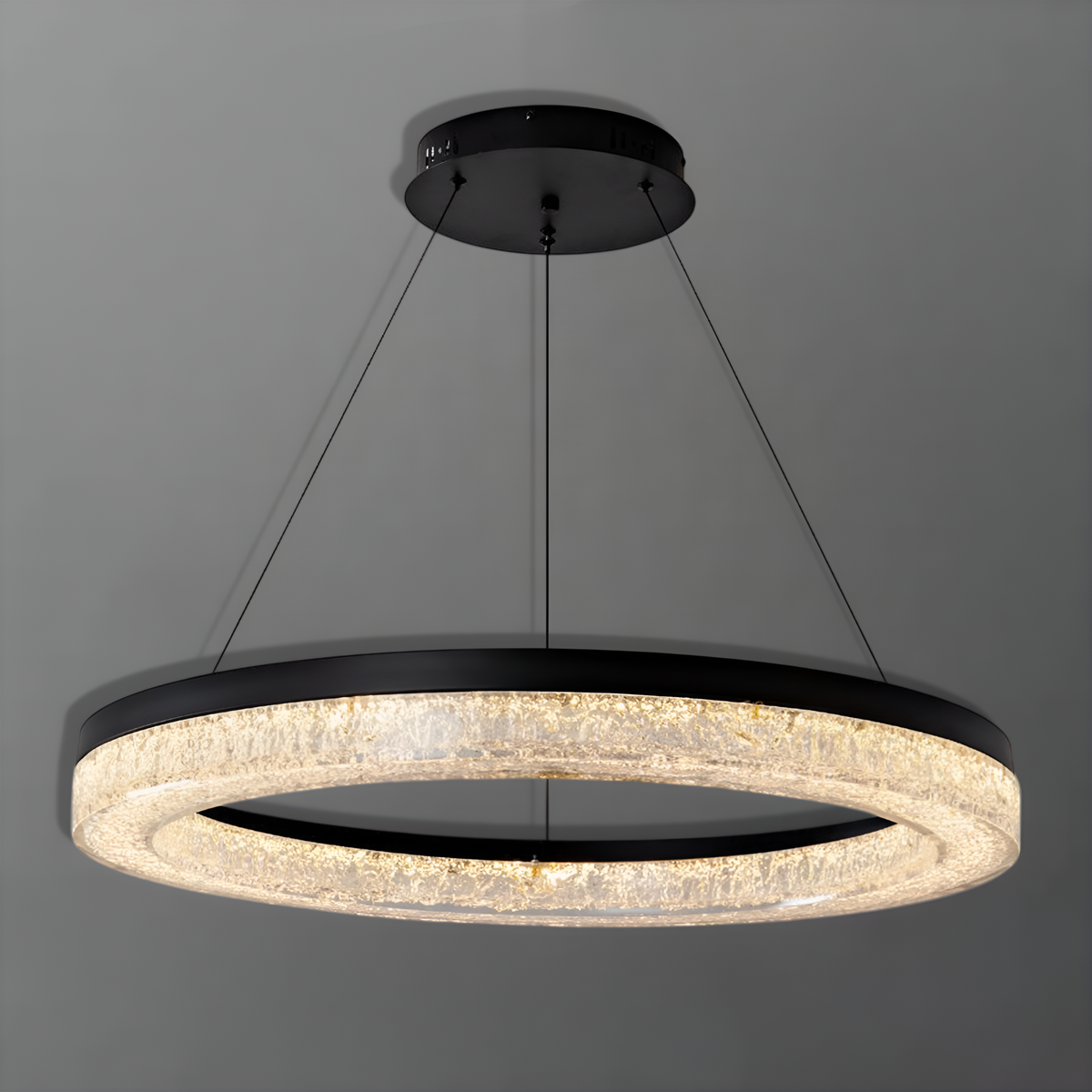 Люстра D-30/40/50/60/80cm Led Black Ice Circle 250622-100005034