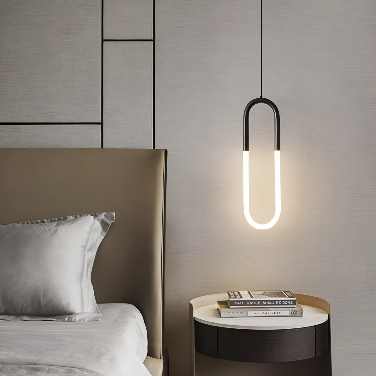 Світильник підвісний H-50 cm Led 13W 4000K Black Clip 250518-100004775