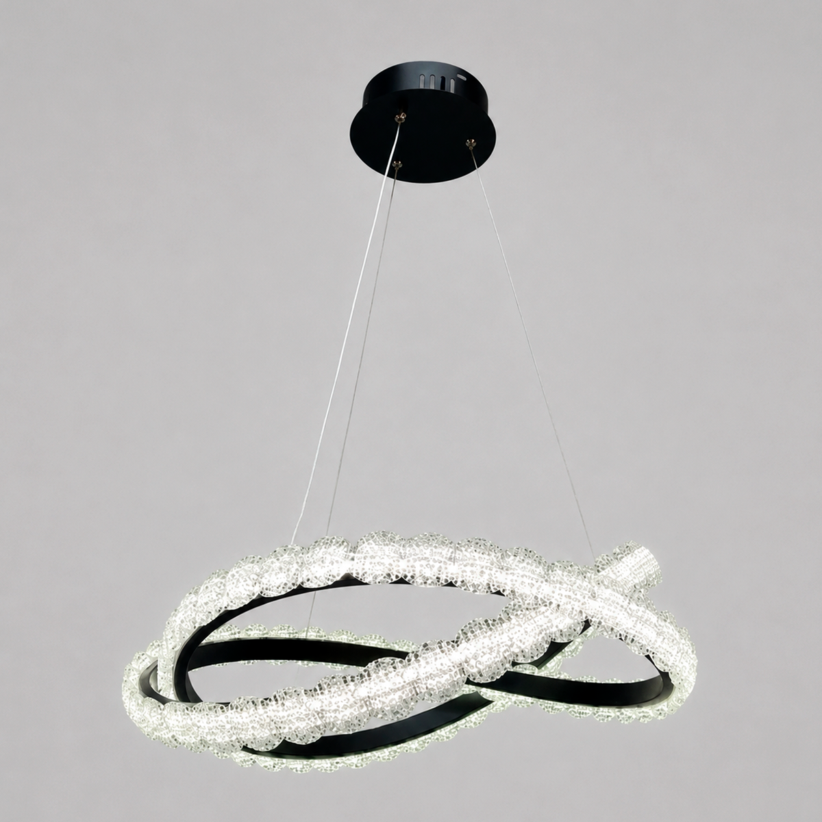 Люстра чорна світлодіодна D-42 cm Led 70W Black Knot 260588-100007950