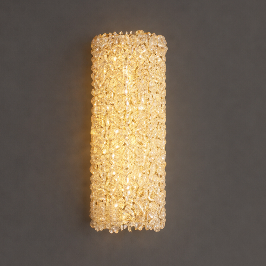 Світильник золотий з плафоном з кришталів H-30 cm / H-40 cm G4 Gold Crystal Dome 260319-100007722