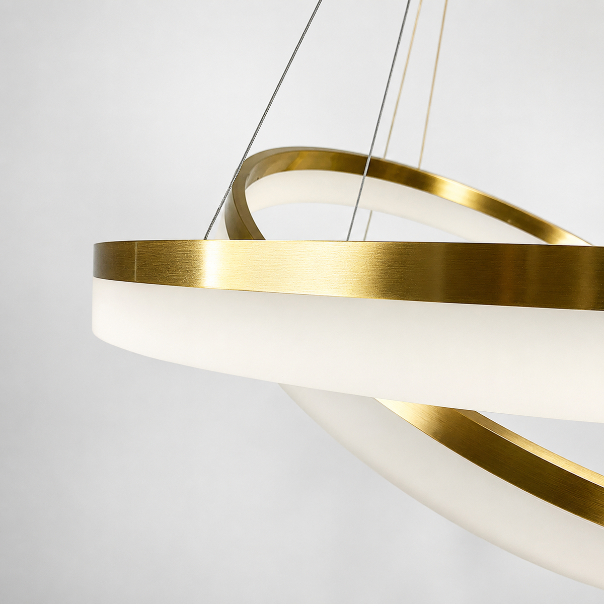 Люстра золота на 2 кільця Н-170 см D-60+80 см Led 102W Rimy Gold 231218-100002865